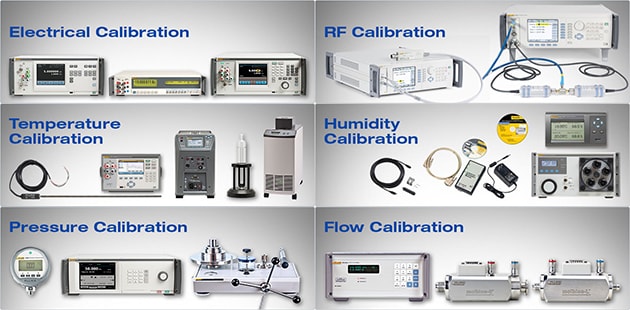 Calibrators and Reference Standards in the Disciplines of Electrical, Temperature, Pressure, RF, Humidity, and Flow Calibration