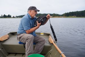 Mark Sytsma Testing Lone Lake Waterr